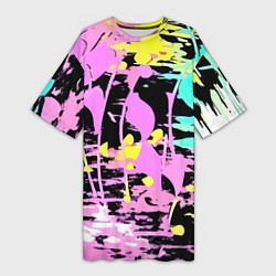 Женская длинная футболка Color expressive abstraction