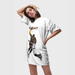 Футболка женская длинная Goat 23 - LeBron James, цвет: 3D-принт — фото 2