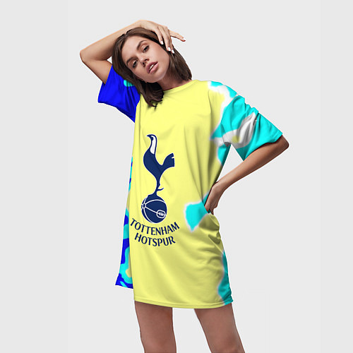 Женская длинная футболка Тоттенхэм Хотспур футбольный клуб / 3D-принт – фото 3