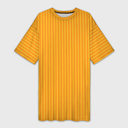 Женская длинная футболка Жёлтый полосатый
