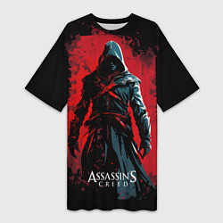 Футболка женская длинная Assassins creed выход из темноты, цвет: 3D-принт