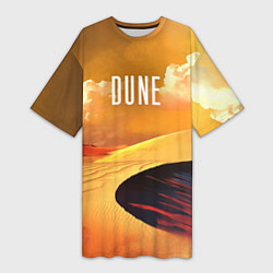 Футболка женская длинная Dune - sands, цвет: 3D-принт