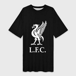 Футболка женская длинная Liverpool fc club, цвет: 3D-принт