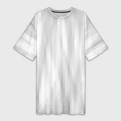 Женская длинная футболка Светлый серый абстрактные полосы