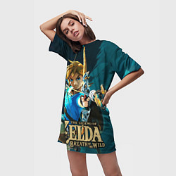 Футболка женская длинная Zelda - Link, цвет: 3D-принт — фото 2