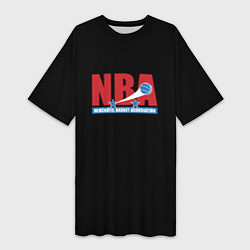Женская длинная футболка NBA sport basketball