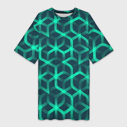 Футболка женская длинная Современный замысловатый орнамент, цвет: 3D-принт