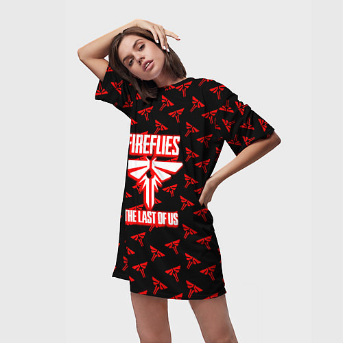 Женская длинная футболка The Last of Us pattern game / 3D-принт – фото 3