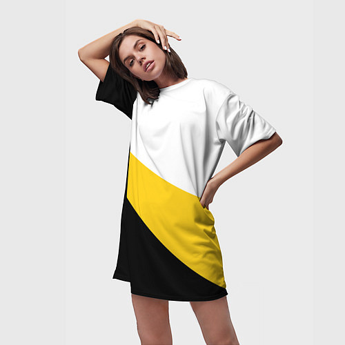 Женская длинная футболка Сокрушу пред ним врагов его большой герб / 3D-принт – фото 3