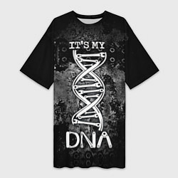 Футболка женская длинная Its my DNA, цвет: 3D-принт