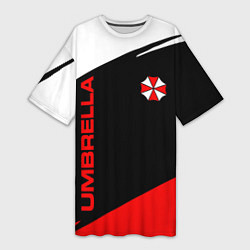 Футболка женская длинная Umbrella corporation - resident evil, цвет: 3D-принт