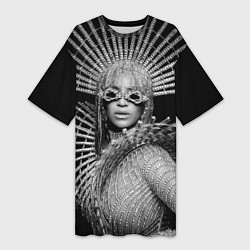 Футболка женская длинная Beyonce R&B, цвет: 3D-принт