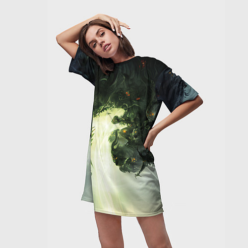 Женская длинная футболка Illustration Dragon Age Inquisition / 3D-принт – фото 3