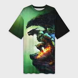 Футболка женская длинная Inquisition Dragon Age, цвет: 3D-принт