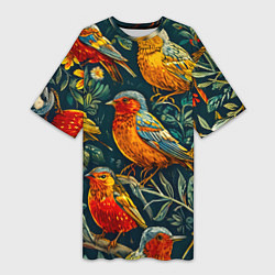 Футболка женская длинная Кукушата, цвет: 3D-принт