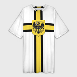 Футболка женская длинная Сюрко тевтонского рыцаря, цвет: 3D-принт