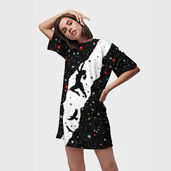 Футболка женская длинная Бриллиантовая альпинистка, цвет: 3D-принт — фото 2