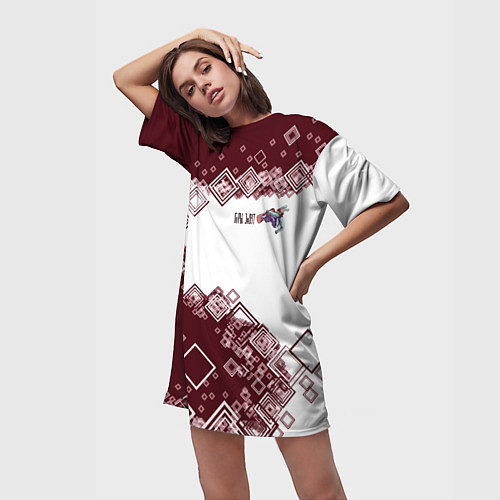 Женская длинная футболка Сноуборд горы зовут / 3D-принт – фото 3