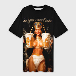 Футболка женская длинная Все дуреют с этого Египта, цвет: 3D-принт