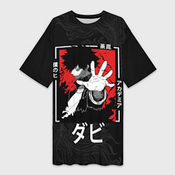 Футболка женская длинная Моя геройская академия - Даби, цвет: 3D-принт