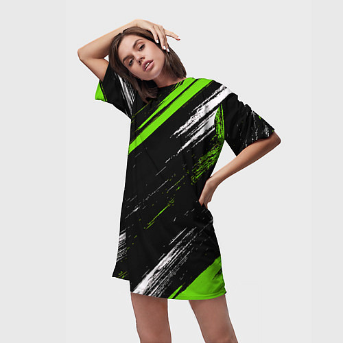 Женская длинная футболка Sports suit / 3D-принт – фото 3