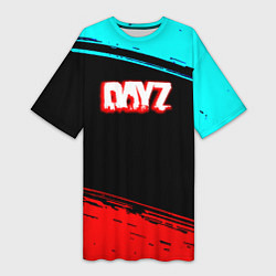 Футболка женская длинная Dayz neon color, цвет: 3D-принт