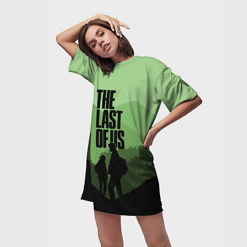 Женская длинная футболка Joel and Ellie - The Last of Us / 3D-принт – фото 3