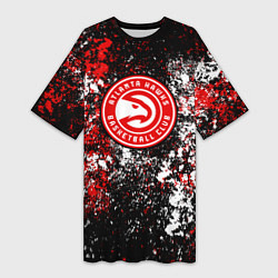 Женская длинная футболка Atlanta Hawks