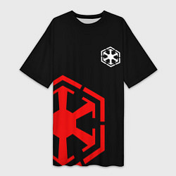 Футболка женская длинная Sith code, цвет: 3D-принт