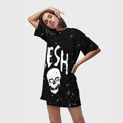 Женская длинная футболка Sesh / 3D-принт – фото 3