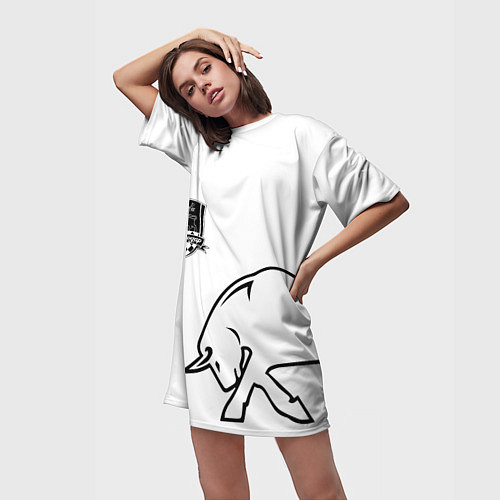 Женская длинная футболка ФК Краснодар - бык / 3D-принт – фото 3