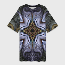 Футболка женская длинная Абстракция дня, цвет: 3D-принт