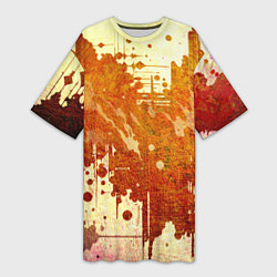 Футболка женская длинная Абстракция - sunspot, цвет: 3D-принт