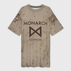 Футболка женская длинная Monarch sciences, цвет: 3D-принт