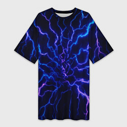 Футболка женская длинная Разряд молнии текстура, цвет: 3D-принт