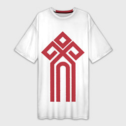 Футболка женская длинная Чур - Славянская Русь, цвет: 3D-принт