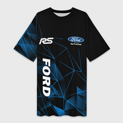 Футболка женская длинная Ford RS, цвет: 3D-принт