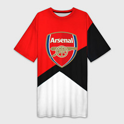Футболка женская длинная Arsenal geometry sport, цвет: 3D-принт