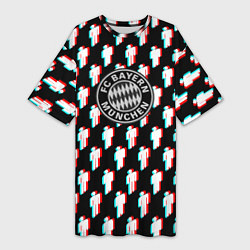 Футболка женская длинная Бавария Мюнхен люди, цвет: 3D-принт