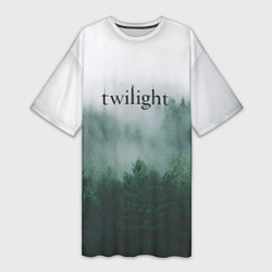 Женская длинная футболка Twilight forest