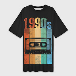 Футболка женская длинная 90ые годы, цвет: 3D-принт