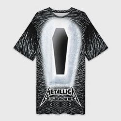 Футболка женская длинная Metallica: Death Magnetic, цвет: 3D-принт