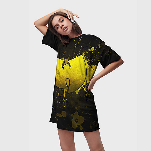Женская длинная футболка Wu-Tang Clan: Yellow / 3D-принт – фото 3