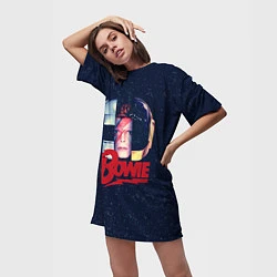 Футболка женская длинная Bowie Space, цвет: 3D-принт — фото 2
