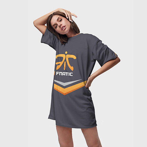 Женская длинная футболка Fnatic Arrows / 3D-принт – фото 3