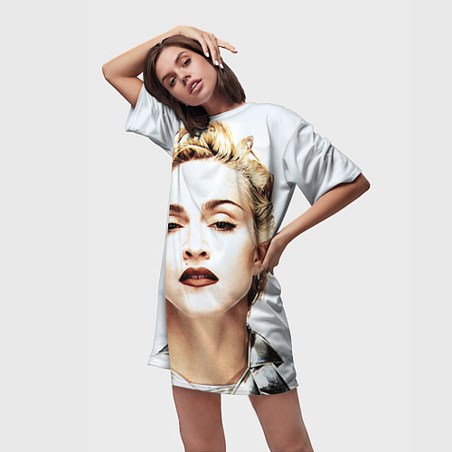 Женская длинная футболка Мадонна / 3D-принт – фото 3
