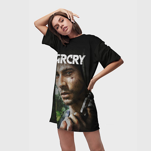 Женская длинная футболка FarCry / 3D-принт – фото 3