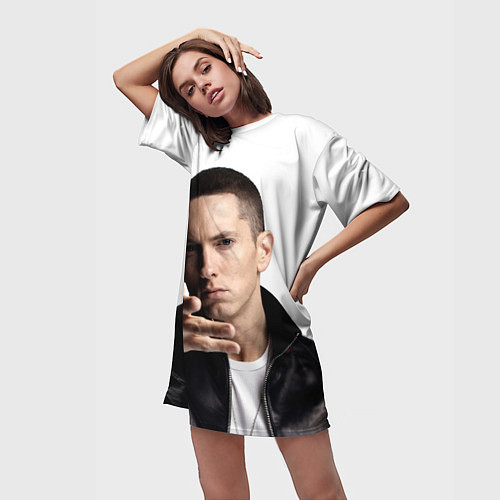 Женская длинная футболка Eminem / 3D-принт – фото 3