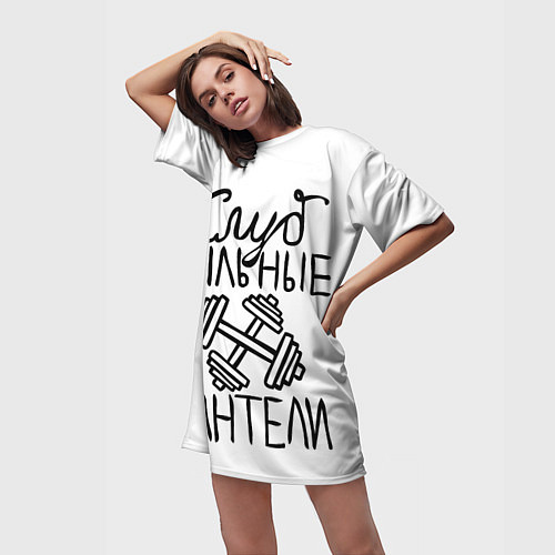 Женская длинная футболка Клуб анонимных обжор / 3D-принт – фото 3
