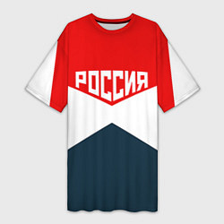 Футболка женская длинная Форма России, цвет: 3D-принт